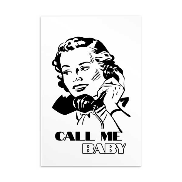 Postkarte “Call me baby”